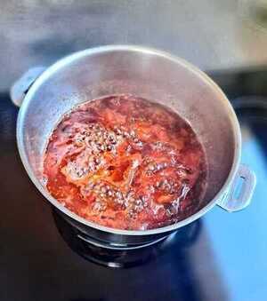 Cuisson concentré de tomate au caramel